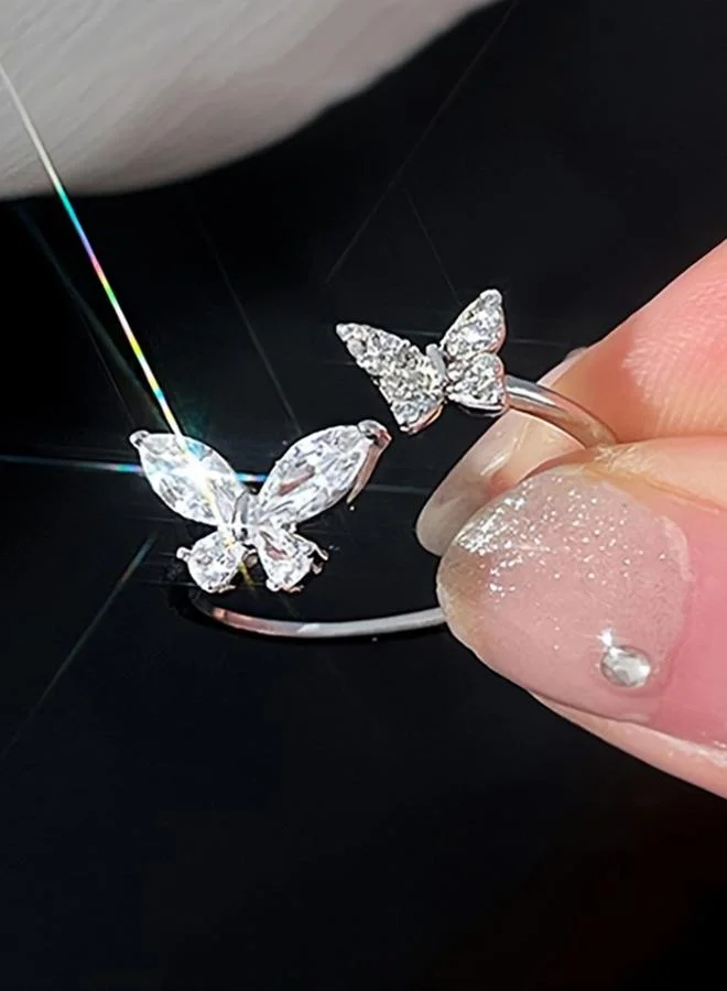 Take Two  Women Silver Butterfly Shape Ring for Women | Best Price UAE